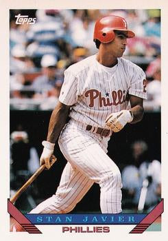 #712 Stan Javier - Philadelphia Phillies - 1993 Topps Baseball