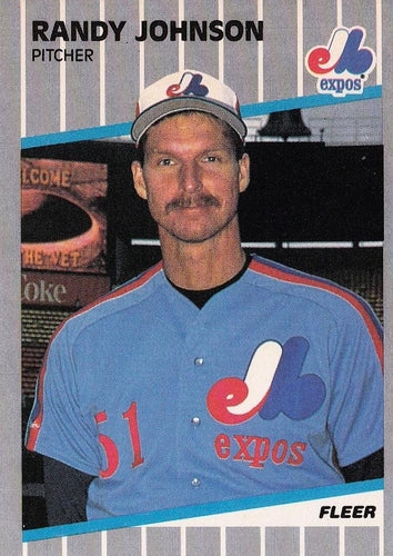 #381 Randy Johnson - Montreal Expos - 1989 Fleer Baseball