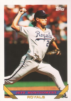 #130 Jeff Montgomery - Kansas City Royals - 1993 Topps Baseball