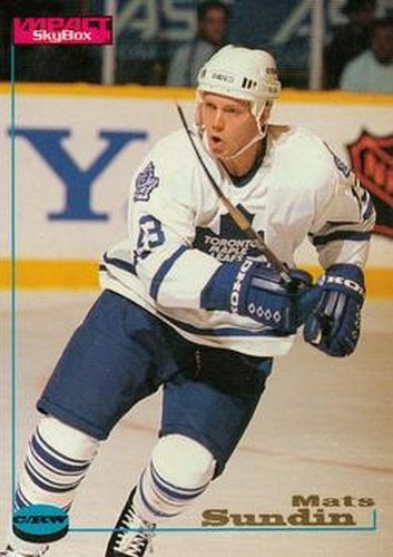 #130 Mats Sundin - Toronto Maple Leafs - 1996-97 SkyBox Impact Hockey