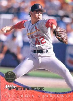 #130 Mike Perez - St. Louis Cardinals - 1994 Leaf Baseball