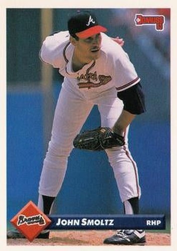 #130 John Smoltz - Atlanta Braves - 1993 Donruss Baseball
