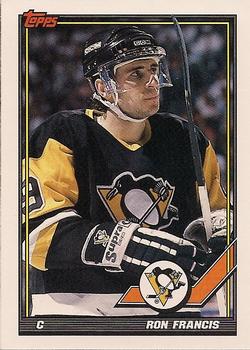 #130 Ron Francis - Pittsburgh Penguins - 1991-92 Topps Hockey