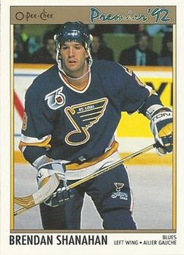 #130 Brendan Shanahan - St. Louis Blues - 1991-92 O-Pee-Chee Premier Hockey