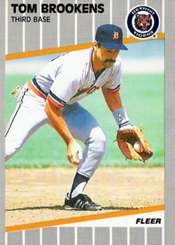 #130 Tom Brookens - Detroit Tigers - 1989 Fleer Baseball