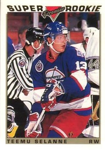 #130 Teemu Selanne - Winnipeg Jets - 1993-94 O-Pee-Chee Premier Hockey - Gold