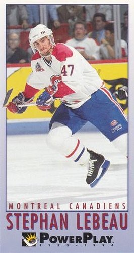 #130 Stephan Lebeau - Montreal Canadiens - 1993-94 Fleer PowerPlay Hockey