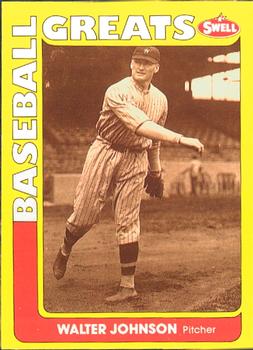 #130 Walter Johnson - Washington Senators - 1991 Swell Baseball Greats