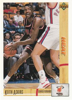 #130 Keith Askins - Miami Heat - 1991-92 Upper Deck Basketball