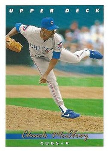 #130 Chuck McElroy - Chicago Cubs - 1993 Upper Deck Baseball