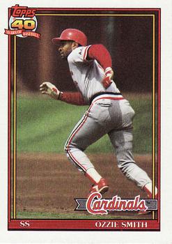 #130 Ozzie Smith - St. Louis Cardinals - 1991 Topps Baseball