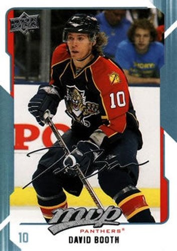 #130 David Booth - Florida Panthers - 2008-09 Upper Deck MVP Hockey