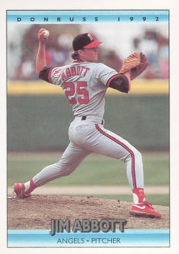 #130 Jim Abbott - California Angels - 1992 Donruss Baseball