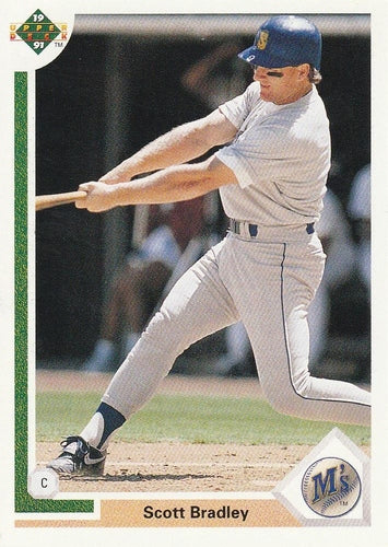 #130 Scott Bradley - Seattle Mariners - 1991 Upper Deck Baseball