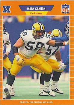 #130 Mark Cannon - Green Bay Packers - 1989 Pro Set Football