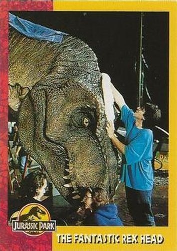 #130 The Fantastic Rex Head - 1993 Topps Jurassic Park