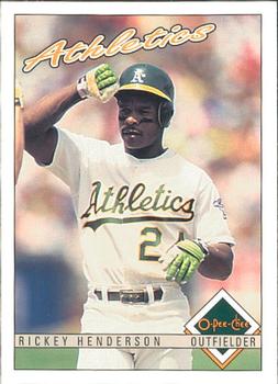 #130 Rickey Henderson - Oakland Athletics - 1993 O-Pee-Chee Baseball