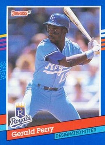 #130 Gerald Perry - Kansas City Royals - 1991 Donruss Baseball