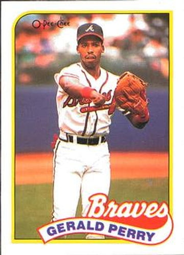 #130 Gerald Perry - Atlanta Braves - 1989 O-Pee-Chee Baseball