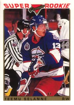 #130 Teemu Selanne - Winnipeg Jets - 1993-94 O-Pee-Chee Premier Hockey