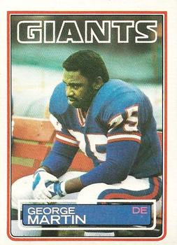 #130 George Martin - New York Giants - 1983 Topps Football