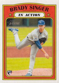#130 Brady Singer - Kansas City Royals - 2021 Topps Heritage Baseball