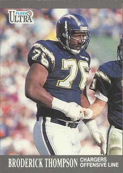 #130 Broderick Thompson - San Diego Chargers - 1991 Ultra Football