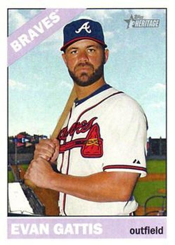 #130 Evan Gattis - Atlanta Braves - 2015 Topps Heritage Baseball