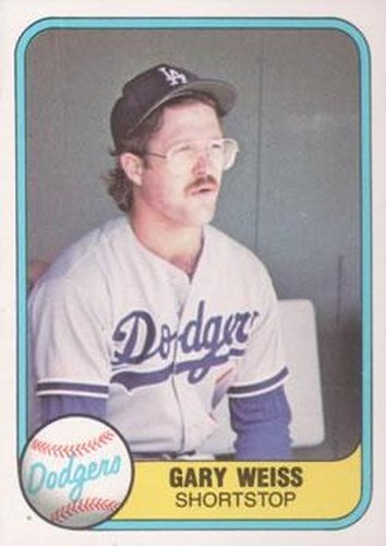 #130 Gary Weiss - Los Angeles Dodgers - 1981 Fleer Baseball