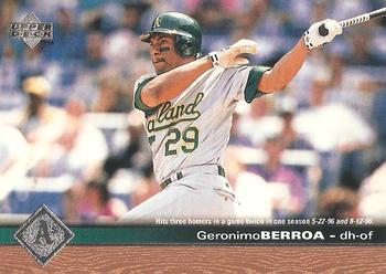 #130 Geronimo Berroa - Oakland Athletics - 1997 Upper Deck Baseball