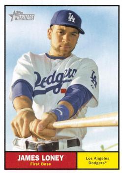 #130 James Loney - Los Angeles Dodgers - 2010 Topps Heritage Baseball