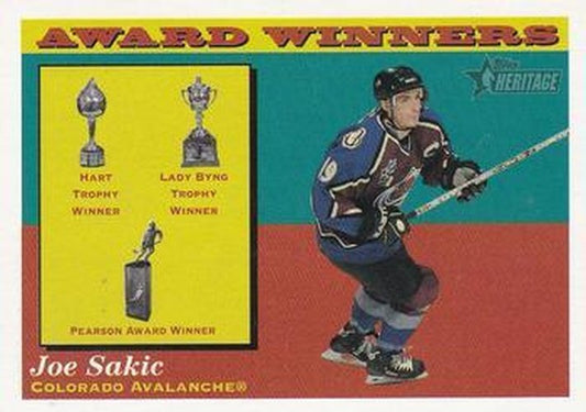 #130 Joe Sakic - Colorado Avalanche - 2001-02 Topps Heritage Hockey