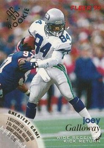 #130 Joey Galloway - Seattle Seahawks - 1996 Fleer Football