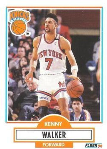#130 Kenny Walker - New York Knicks - 1990-91 Fleer Basketball