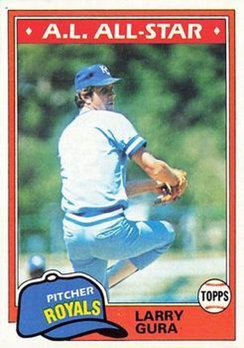 #130 Larry Gura - Kansas City Royals - 1981 Topps Baseball