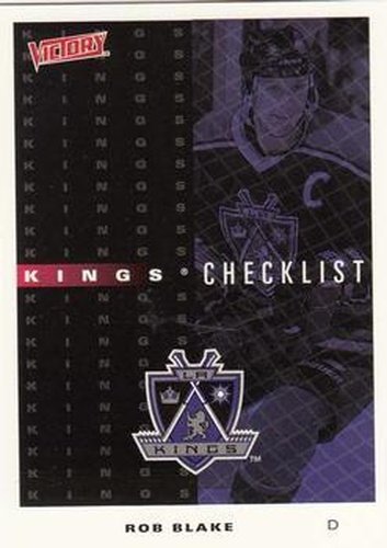 #130 Kings Checklist - Los Angeles Kings - 1999-00 Upper Deck Victory Hockey