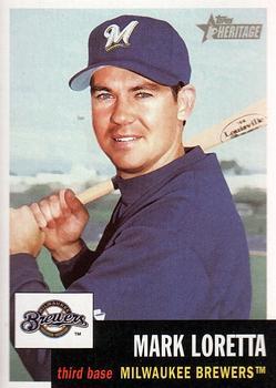 #130 Mark Loretta - Milwaukee Brewers - 2002 Topps Heritage Baseball