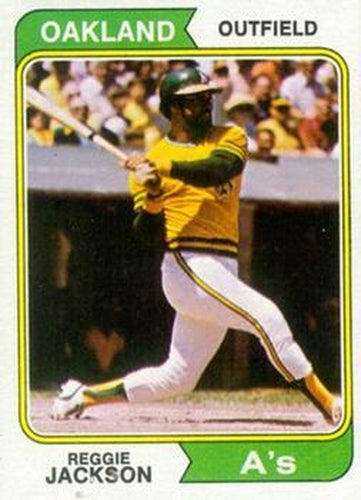 #130 Reggie Jackson - Oakland Athletics - 1974 Topps Baseball