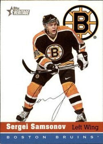 #130 Sergei Samsonov - Boston Bruins - 2000-01 Topps Heritage Hockey