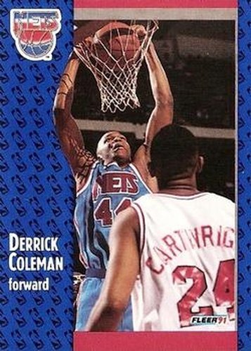 #130 Derrick Coleman - New Jersey Nets - 1991-92 Fleer Basketball