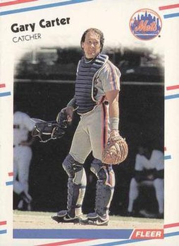 #130 Gary Carter - New York Mets - 1988 Fleer Baseball