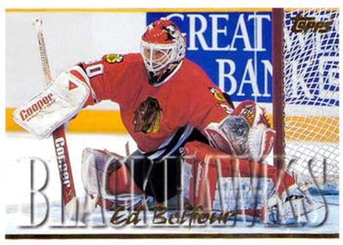 #130 Ed Belfour - Chicago Blackhawks - 1995-96 Topps Hockey
