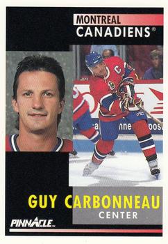 #130 Guy Carbonneau - Montreal Canadiens - 1991-92 Pinnacle Hockey