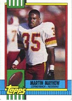 #130 Martin Mayhew - Washington Redskins - 1990 Topps Football