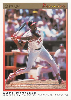 #130 Dave Winfield - California Angels - 1991 O-Pee-Chee Premier Baseball