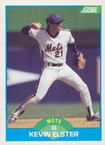 #130 Kevin Elster - New York Mets - 1989 Score Baseball