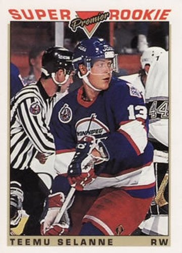 #130 Teemu Selanne - Winnipeg Jets - 1993-94 Topps Premier Hockey
