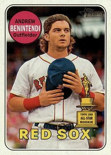 #130c Andrew Benintendi - Boston Red Sox - 2018 Topps Heritage Baseball