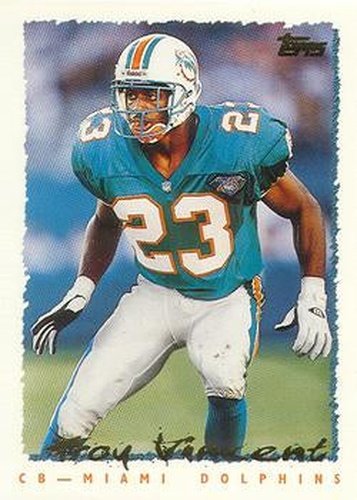 #131 Troy Vincent - Miami Dolphins - 1995 Topps Football