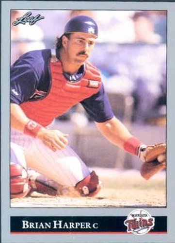 #131 Brian Harper - Minnesota Twins - 1992 Leaf Baseball